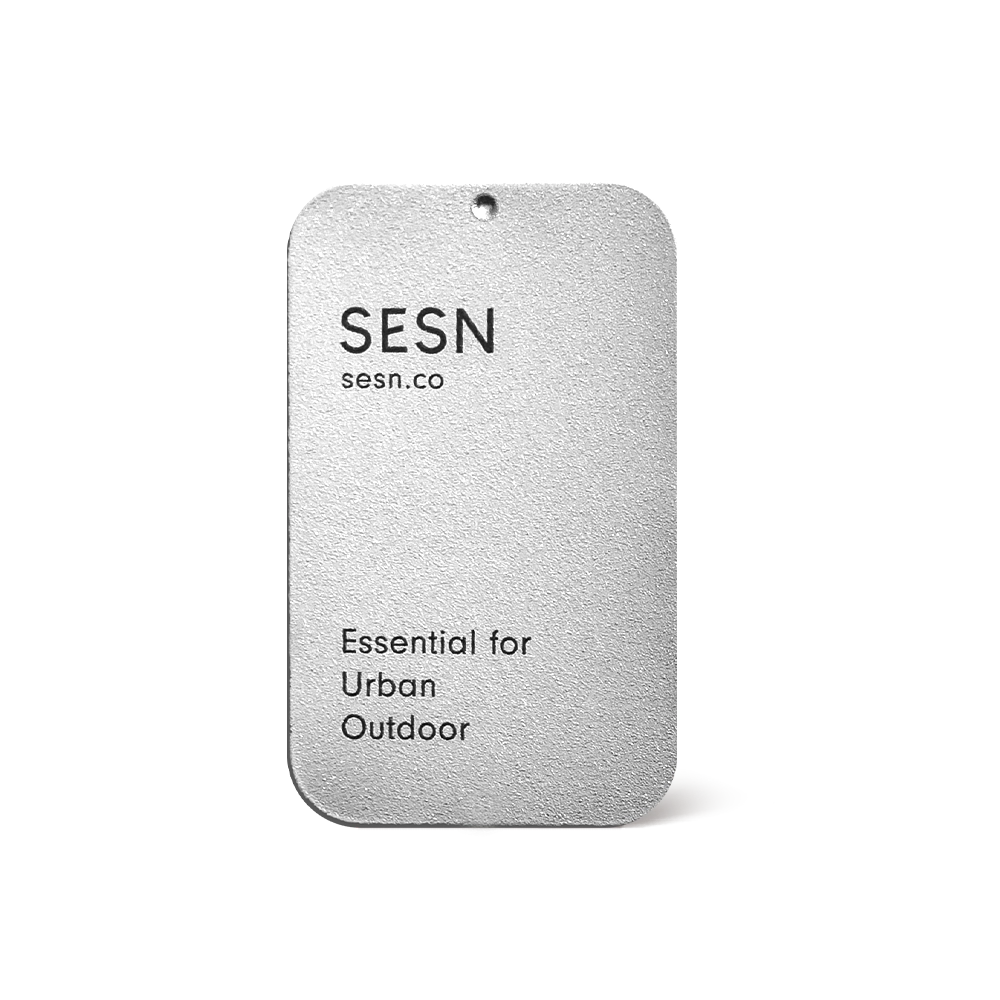 SESN 口袋隨行盒海浪銀款,純金屬滑蓋收納盒
